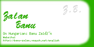 zalan banu business card